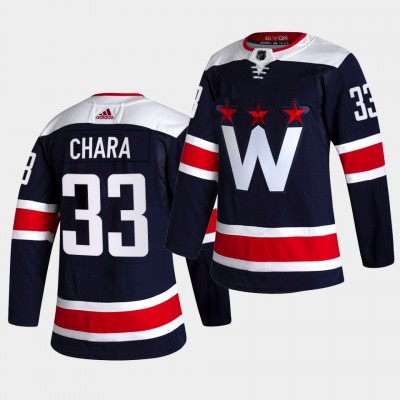Adidas Washington Capitals #33 Zdeno Chara Men's 202122 Alternate Authentic NHL Jersey Black